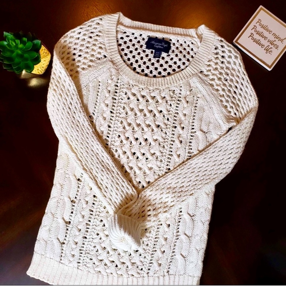 American Eagle cable knit sweater